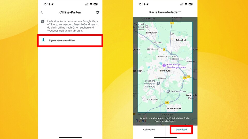 Offline-Karten können nützlich sein, wenn es Funklöcher gibt oder euer Datenvolumen aufgebraucht ist. (Bild: GameStar Tech)