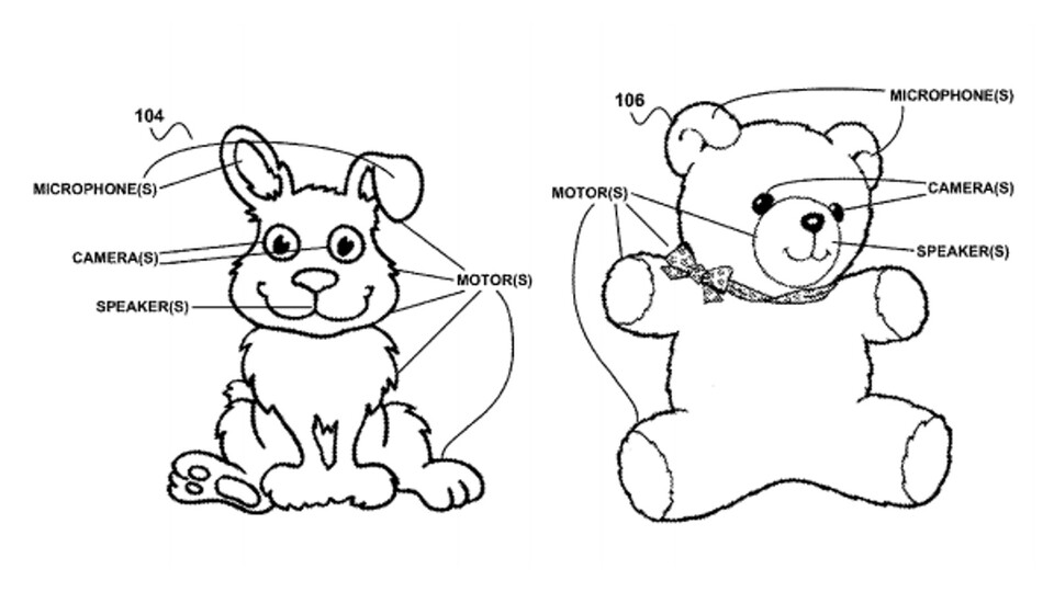 Google beschreibt in einem Patentantrag »niedliches« Spielzeug mit WLAN, Kameras und Mikrofonen. 