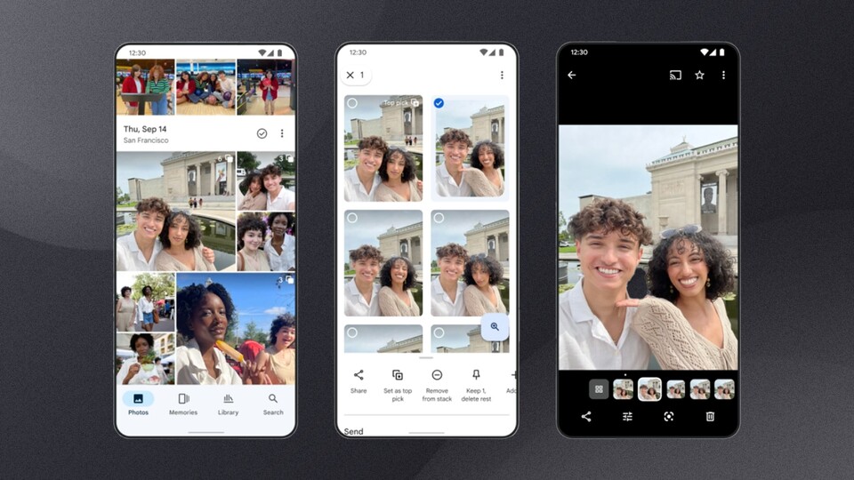 Bilderserien lassen sich bald gruppieren.