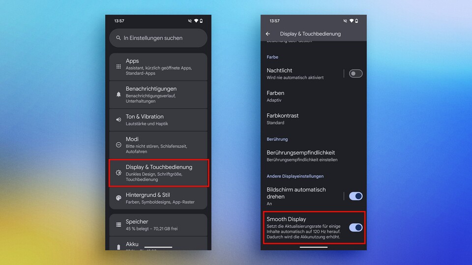 Definitiv eine subjektive Option. Sind eure Augen 60 Hertz gewöhnt, spart ihr Akku.