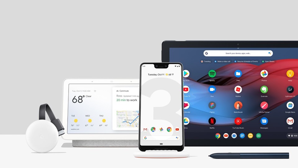 Google hat auf seinem Event in New York unter anderem neue Pixel-Smartphones und ein Chrome OS-Tablet vorgestellt. (Bild: Google)