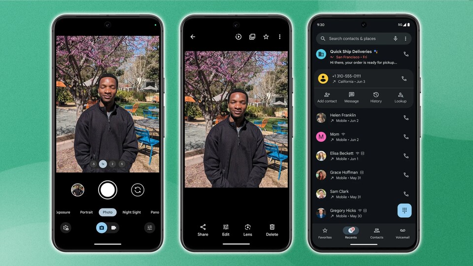 »Top Shot«, Rufnummernsuche und mehr: Google gibt eine Vorschau auf neue Funktionen im Pixel Feature Drop. (Bildquelle: Google)