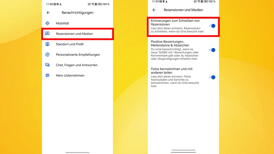 Google Maps erinnert euch von Zeit zu Zeit daran, dass ihr Rezensionen schreiben sollt. Allerdings könnt ihr das auch abschalten. (Bild: GameStar Tech)