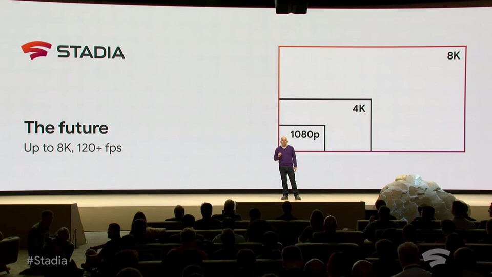 Zum Start soll Stadia 4K-Streaming mit 60 fps beherrschen, Google plant für die Zukunft aber auch bereits mit 8K und mehr als 120 fps.