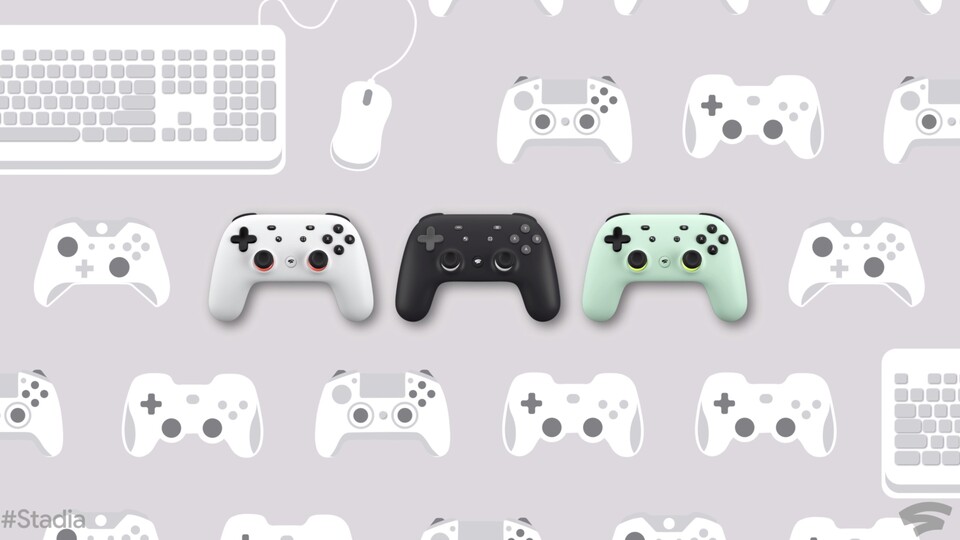 Stadia soll auch mit anderen kompatiblen Controllern sowie Maus und Tastsatur nutzbar sein - darunter dürften auch die Gamepads von Xbox und PlayStation fallen.