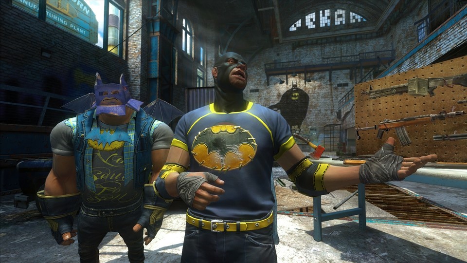 12 Superhelden- oder Schurken-Nachahmer treten in Gotham City Impostors zu Multiplayer-Ballereien an.