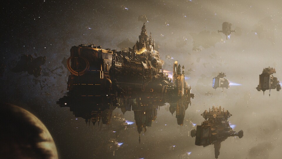 Die Expeditionsflotten des Imperiums eroberten in 200 Jahren einen Großteil des Universums zurück (Symbolbild aus Gothic Armada 2).