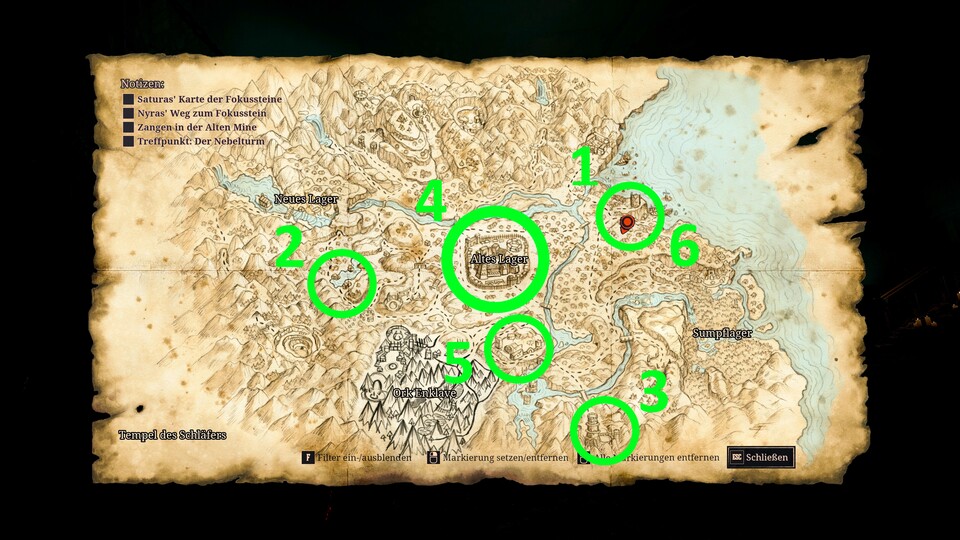 Alle 6 Fundorte der Chromanin-Bücher im Überblick auf der Map.