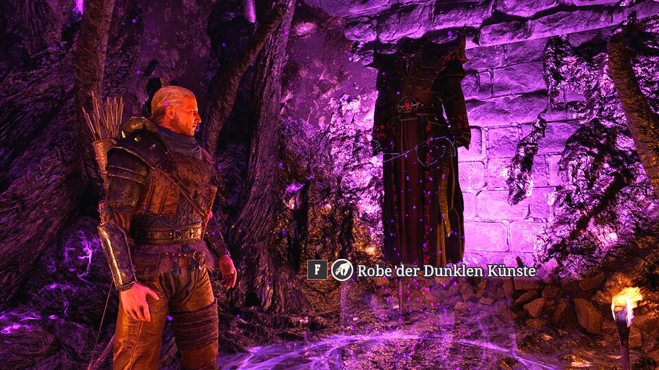 Ist der Dämonenlord besiegt, könnt ihr euch Xardas mächtige Robe schnappen und in die modischen Fußstapfen des Schwarzmagiers treten. Die Robe sieht dabei nicht nur schick aus, sondern bietet auch ordentlich Schutz.