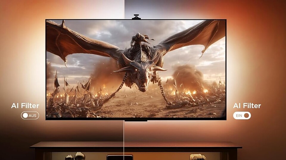 KI-Filmfilter in der Praxis – Mit nur einem Fingertipp passt sich die Beleuchtung automatisch dem Genre an.