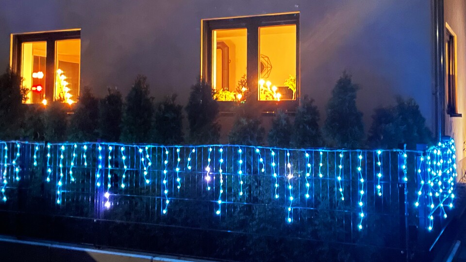 Die Icicle-Lights sind schön, machten mir aber Probleme.