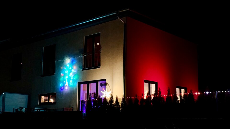 So sieht es aus, wenn mehrere Lichter zusammenwirken.