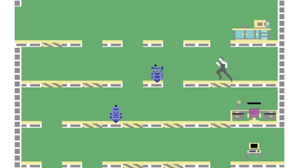 Immer wenn Elvin Atombenders fiese Roboter den Spieler killen, rückt die Apokalypse zehn Minuten näher.