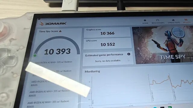 Ein erster Benchmark mit dem GPD Win 5. (Bildquelle: GPD Game ConsoleYouTube)