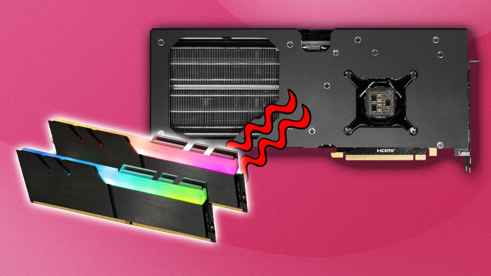 Die RAM-Beleuchtung soll bei manchen GPU-Backplanes für Einbrenneffekte sorgen. (Quelle: MSI G.Skill)