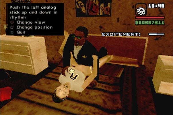 Das Sex-Minispiel gab es in GTA: San Andreas nur mit aktivierter Hot-Coffee-Mod.
