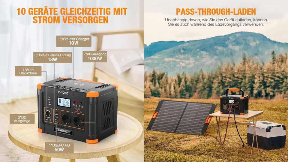 Mit diesem gewaltigen Akku könnt ihr im Camping-Urlaub oder bei einem Stromausfall bis zu zehn Geräte gleichzeitig betreiben.