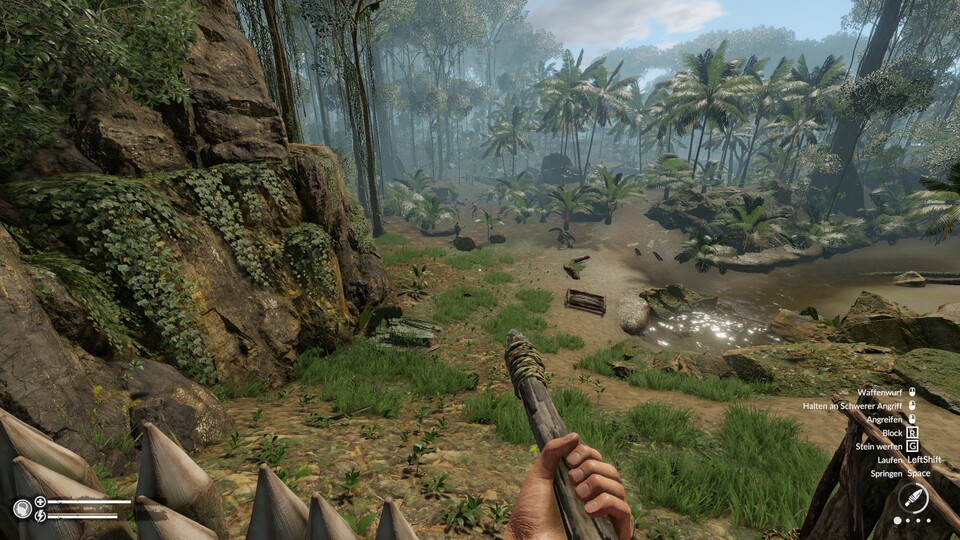 In der Ferne sehe ich Ureinwohner stehen. Mein Koop-Kollege geht auf Tuchfühlung, ich bereite mich aufs Verarzten vor.