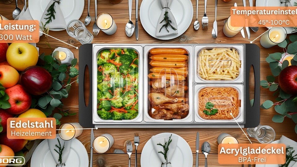 Eine verünftige Warmhalteplatte: Klingt unspektakulär, macht aber einen gigantischen Untetrschied. Denn damit bleibt das Essen heiß wie vom Grill!