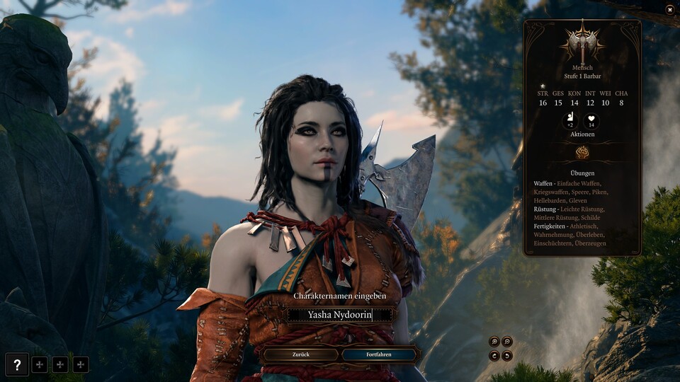 Yasha sieht als Mensch auch ziemlich eindrucksvoll aus, obwohl die dunklen Flügel fehlen.