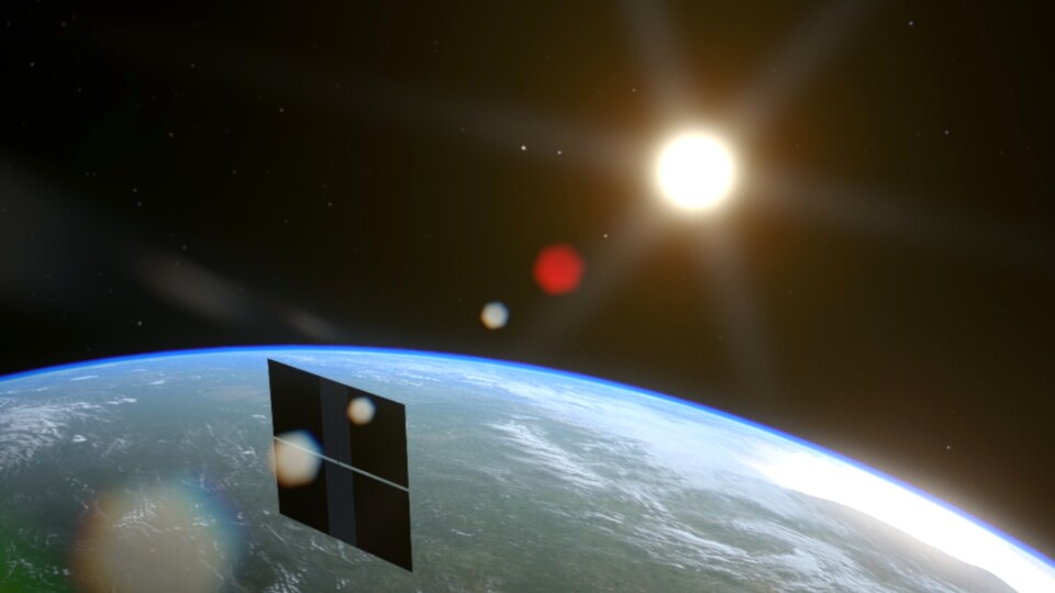 Geradezu verschwindend winzig schrumpft der eigentliche Zweck der gewaltigen Anlage im Orbit zu einem Punkt zusammen. Im Zentrum der Fotovoltaiksegel könnt ihr den Komplex erahnen, an dem die Container mit den eigentlichen Servern sitzen. Eine visuelle Idee von dem Trubel erhaltet ihr oben bei der Hauptoptik des Artikels.
(Bildquelle: Starcloud)