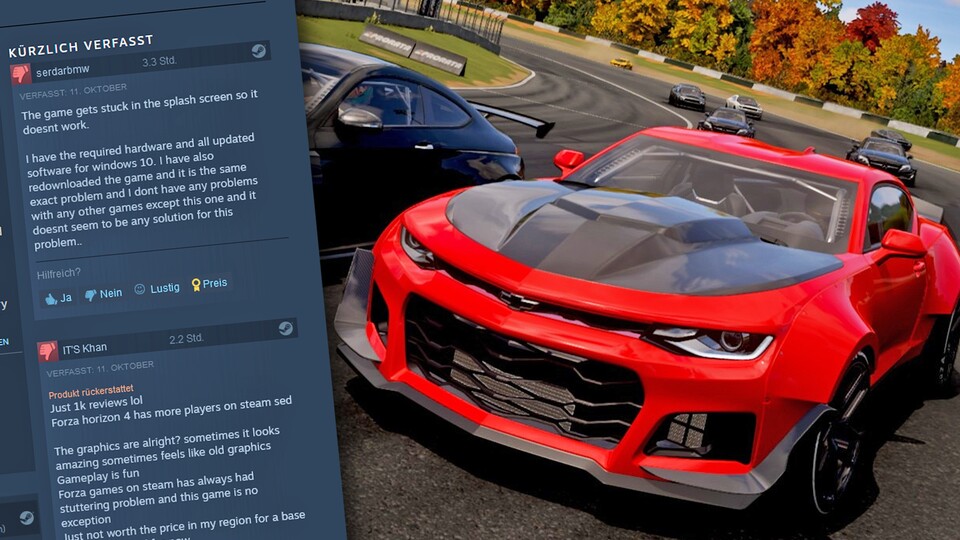Forza Motorsport flops on Steam