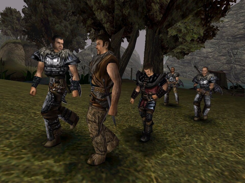 Auch die Beziehung der drei Lager untereinander war mal deutlich mehr auf Konflikt ausgelegt. In Interviews sprach Piranha Bytes davon, dass es zu Überfällen in der Welt kommen kann und einen dann Verbündete zu Hilfe eilen können.