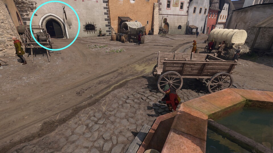 Das Versteck befindet sich im Haus des Händlers am Brunnen im Westen von Kuttenberg.