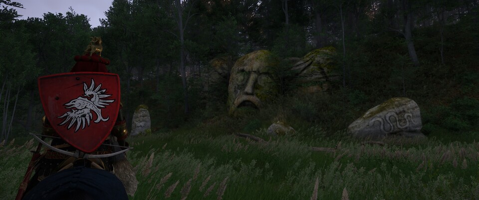 Wenn man an diesen Felsen dreht, öffnet sich doch garantiert ein Dungeon voller Draugr!
