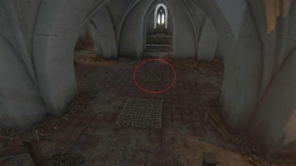 Erst wenn ihr die Aufgabe von »Staub zu Staub« angenommen habt, könnt ihr die Falltür zur Krypta öffnen.