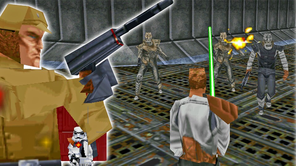 Star Wars: Jedi Knight - Dark Forces 2 war der erste Ego-Shooter, in dem ihr als Jedi das Lichtschwert schwingen durftet. Und es sah für damalige Verhältnisse spektakulär aus!