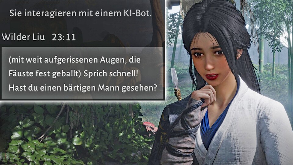 Die NPCs in Where Winds Meet haben viel zu sagen – und dank KI reagieren sie auf das, was ihnen während des Gesprächs in den Sinn kommt. (Screenshot: SteamTitan))