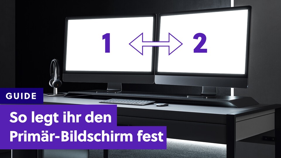 Mit wenigen Klicks tauscht ihr Monitor 1 und Monitor 2.