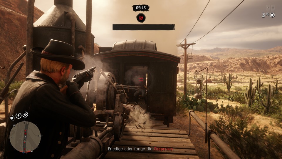 Verbissene Kämpfe auf rollenden Zügen sind ein besonderes Highlight in Red Dead Online. 
