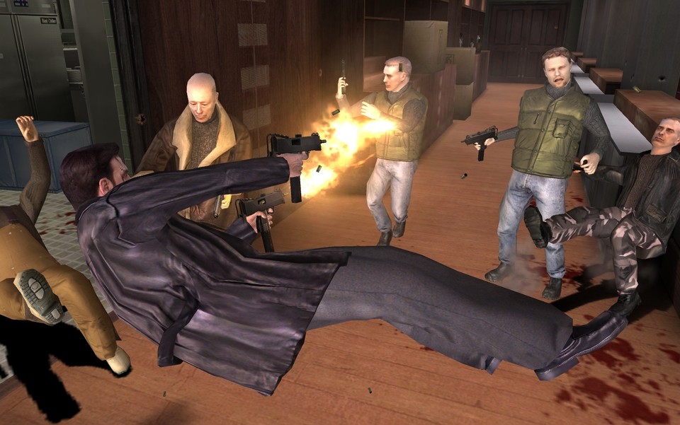 In Zeitlupe weicht der Antiheld Kugeln aus (Bild aus Max Payne 2).