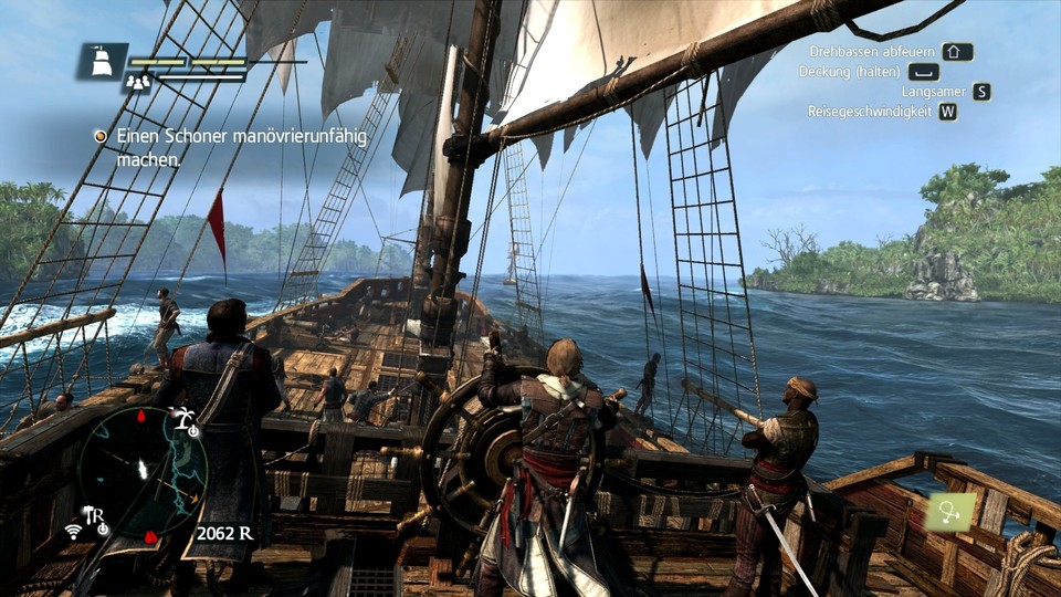 Assassin's Creed 4 : Die Missionen auf der Jackdaw gehören zu den spielerischen Highlights in der rund 20stündigen Handlung.