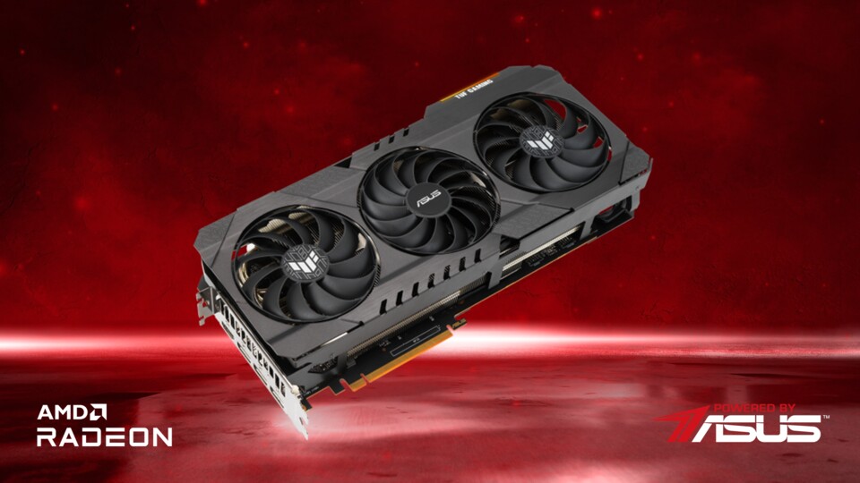 Die Asus TUF Radeon™ RX 6900XT O16G Gaming mit 16 GB Videospeicher sorgt für hohe Grafikleistung.