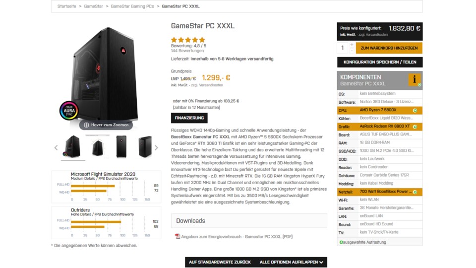 Die für die Leistung maßgeblichen Komponenten haben wir jetzt schon getauscht.