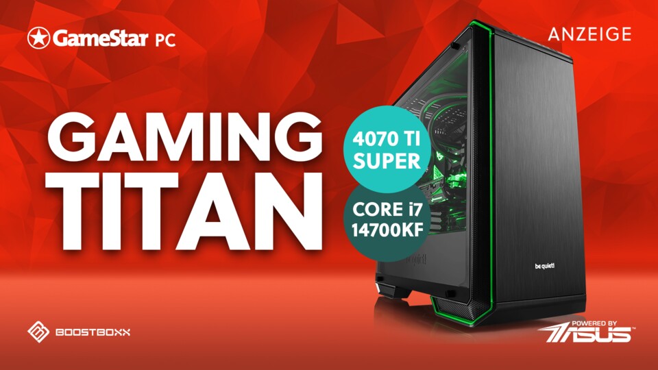 Teaserbild für Mit der RTX 4070 Ti Super ist der GameStar PC TITAN S so stark wie nie [Anzeige]