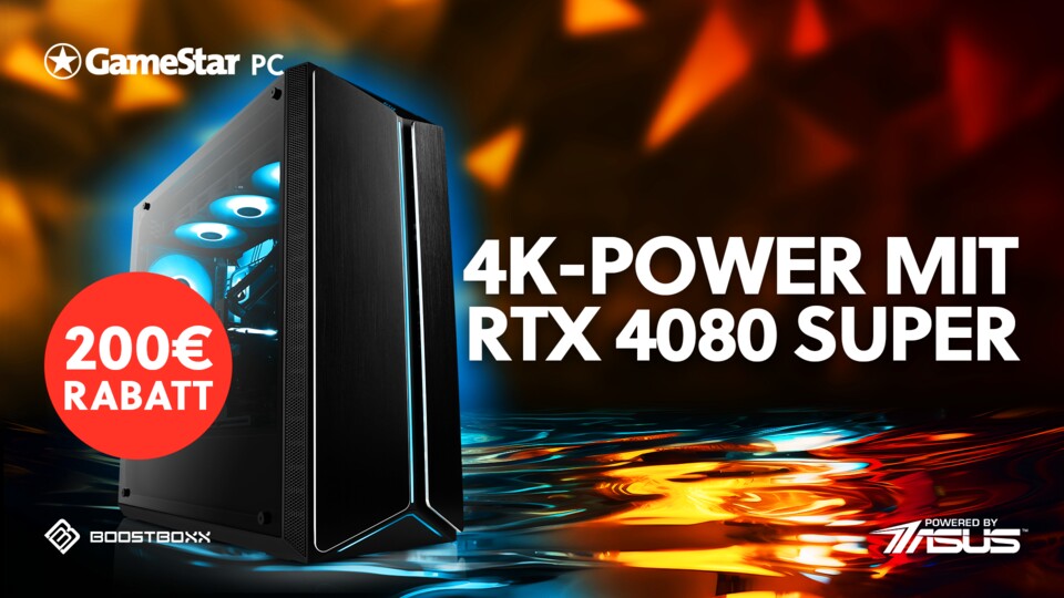 Mit diesem 4K-Kraftpaket mit Ryzen 7 7800X3D und GeForce RTX 4080 Super gibt es für euch kein Spiel, das ihr nicht voll aufdrehen könntet.