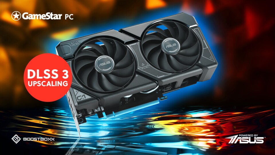 Klein, aber oho: Die ASUS GeForce RTX 4060 Dual hat ordentlich Gaming-Power unter den Lüftern.