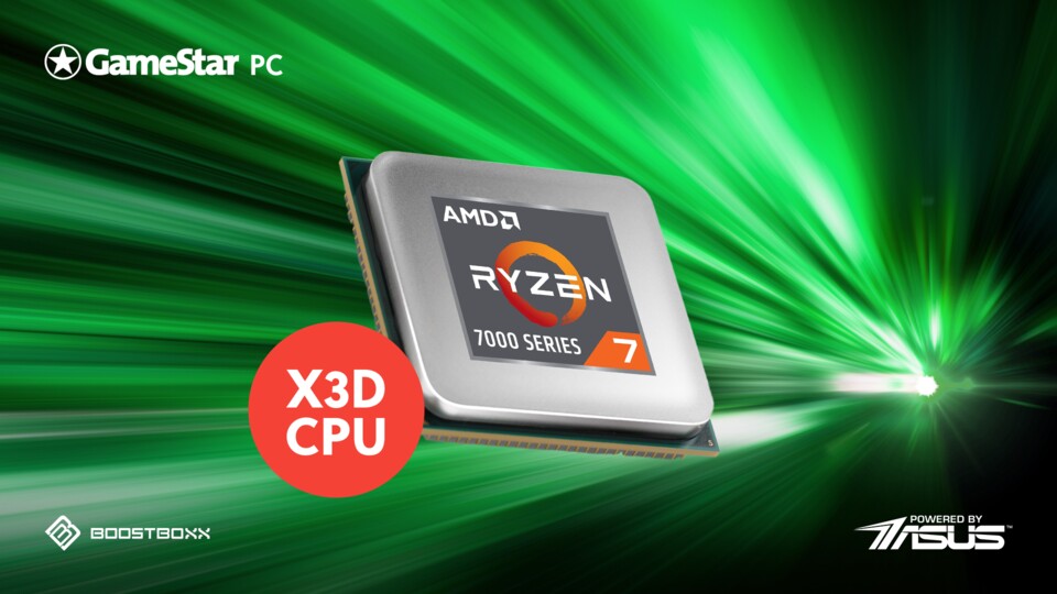 Für noch mehr Power hat der Gaming-PC eine AMD CPU und GPU verbaut und profitiert somit von der perfekten Synergie der beiden Komponenten.