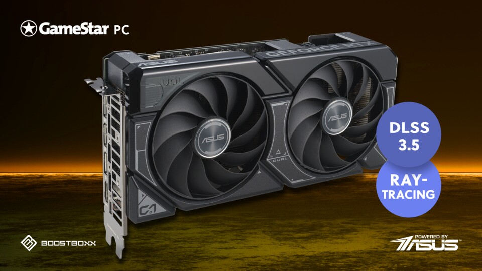 Die zwei Axial-Lüfter sorgen mit der Aluminium-Backplate für eine möglichst effiziente Wärmeabfuhr.