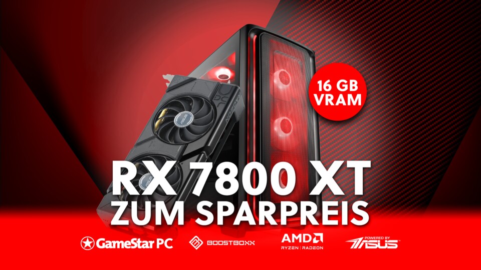 Volle Details, hohe FPS und scharfe WQHD-Auflösung. Unser GameStar PC mit Radeon™ RX 7800 XT hat alles, was ihr braucht!