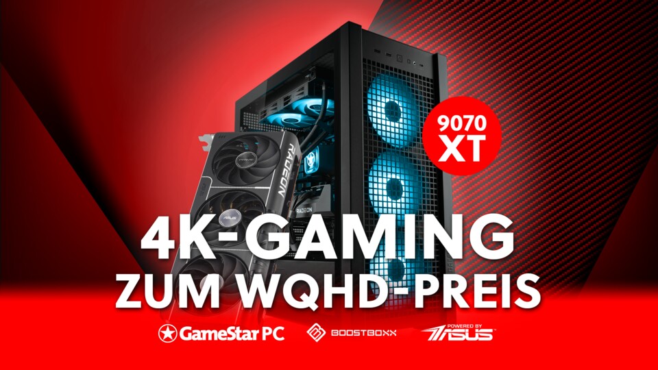 Mit der bockstarken Radeon RX 9070 XT und dem Ryzen 7 7800X3D könnt ihr in WQHD oder sogar 4K spielen.