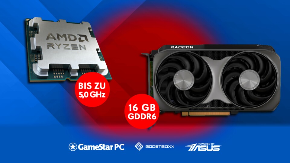 Im Gaming-PC für nur knapp über 1000€ erlebt ihr maximale Details und hohe FPS. *abgebildete Grafikkarte beispielhaft