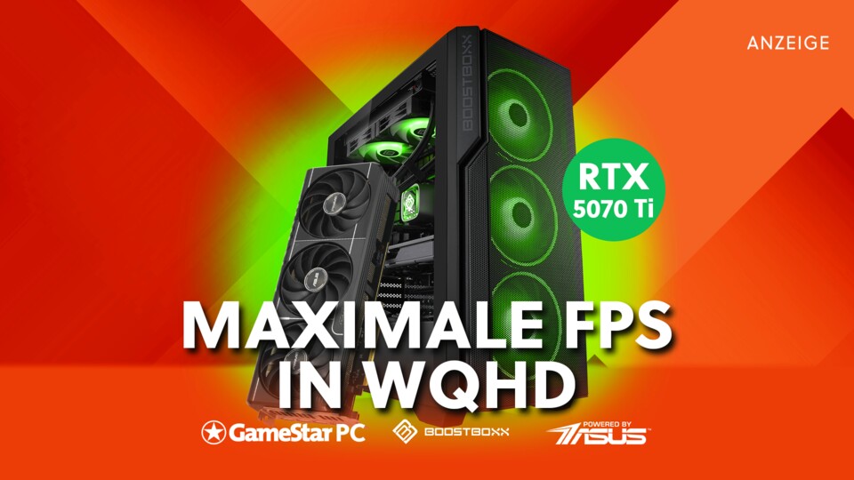 Zukunftssicheres Gaming pur — mit der RTX 5070 Ti und dem Ryzen 7 7800X3D seid ihr für viele Jahre bestens gerüstet.