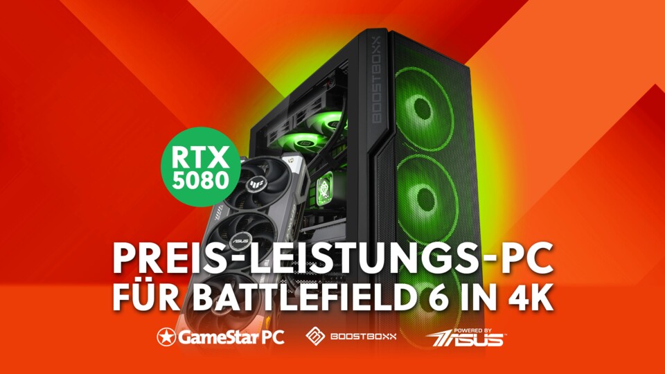 Unser günstigster 4K-Gaming-PC mit RTX 5080 und Ryzen 7 7800X3D ist aktuell auch mit Abstand unser Bestseller.