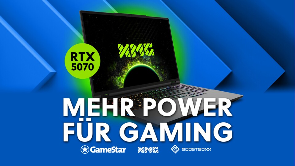 Mehr Grafikpower für daheim und unterwegs mit der GeForce RTX 5070 Laptop.