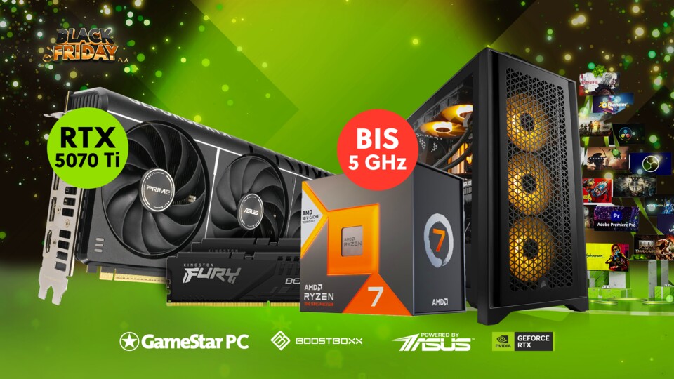 Der absolute Traum-PC für WQHD-Gaming: High-End-Grafik mit RTX 5070 Ti und Ryzen 7 7800X3D.